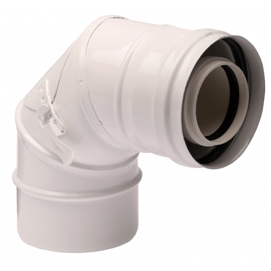Ревизионно коляно за коаксиален комин 90°, 60/100 mm